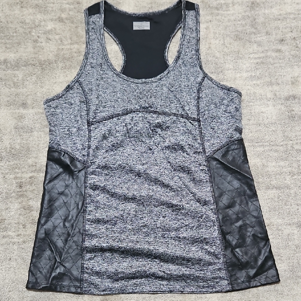 Catherine Malandrino Gray and Black Tank Top